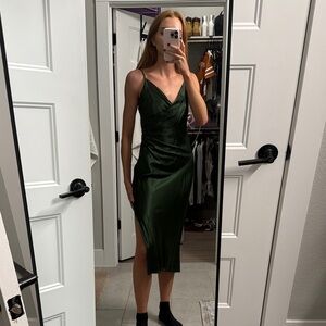 Zara Dark Green Midi Dress